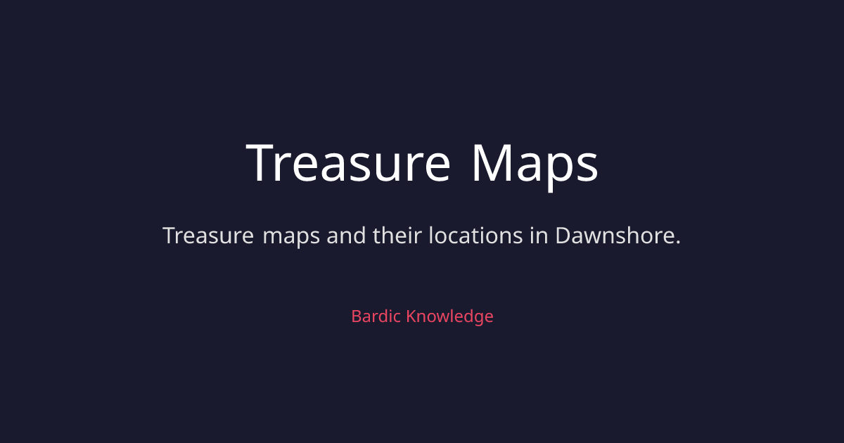 Treasure Maps | Walkthrough