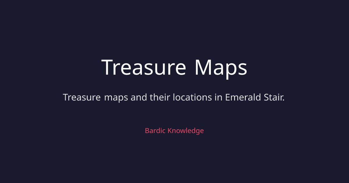 Treasure Maps | Walkthrough